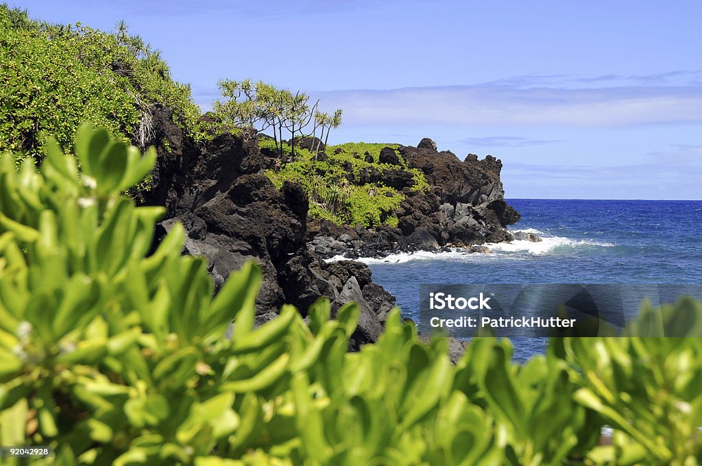 Bianco spiaggia di Waianapanapa - Foto stock royalty-free di Isole Hawaii