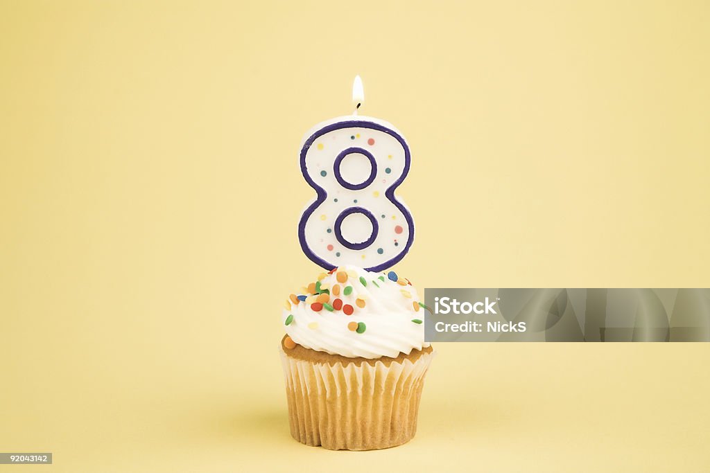 Cupcake Number Series (8)  Number 8 Stock Photo