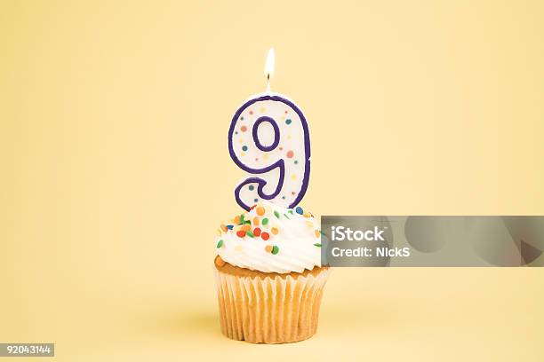 Cupcake Nummer Series 9 Stockfoto und mehr Bilder von 8-9 Jahre - 8-9 Jahre, Zahl 9, Geburtstag