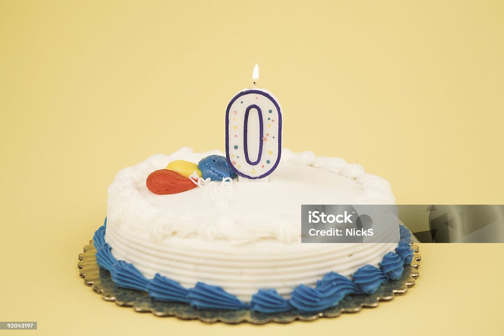 Birthday Cake Number Series (0)  Birthday Cake Stock Photo