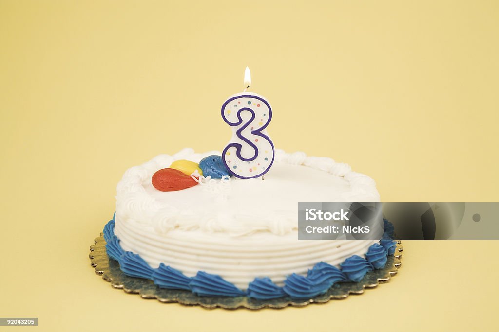 Birthday Cake Number Series (3)  Birthday Stock Photo