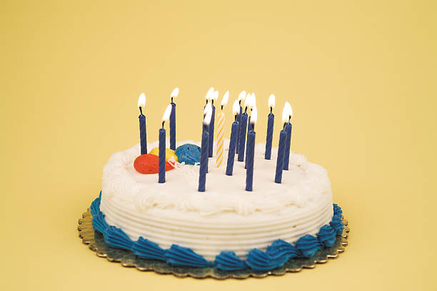 istock Birthday Cake - Lots of Candles 92043227