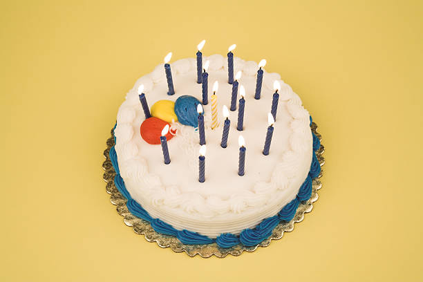 istock Birthday Cake - Lots of Candles 92043229