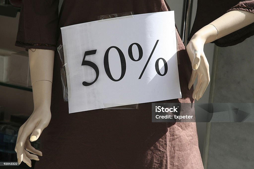 Dicount, 50 % off  Sale Stock Photo