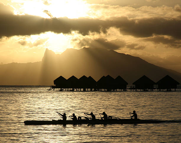 It's a beautiful sunset in Bora Bora.