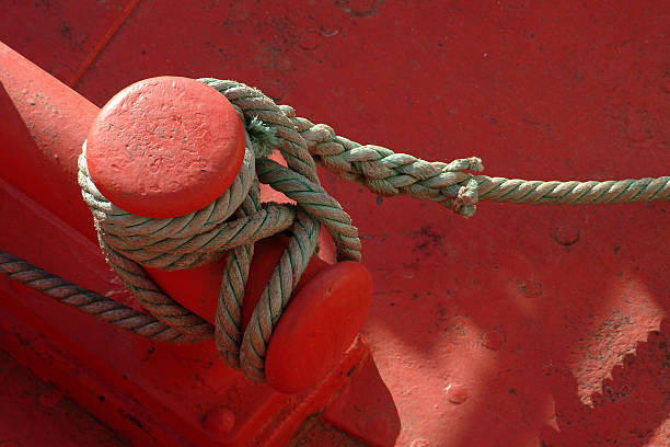 istock Rope of boat moored 92044430