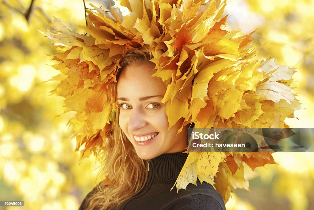 Otoño chica - Foto de stock de Adulto libre de derechos