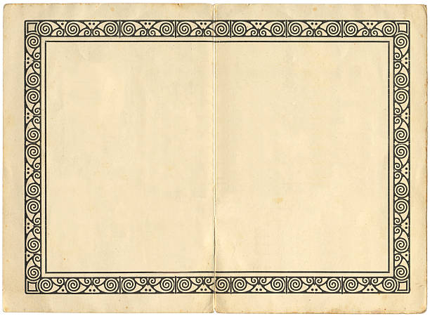 istock Vintage book page with an ornamental frame 92045152