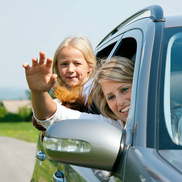 istock Mother with daugther in a car 92045623
