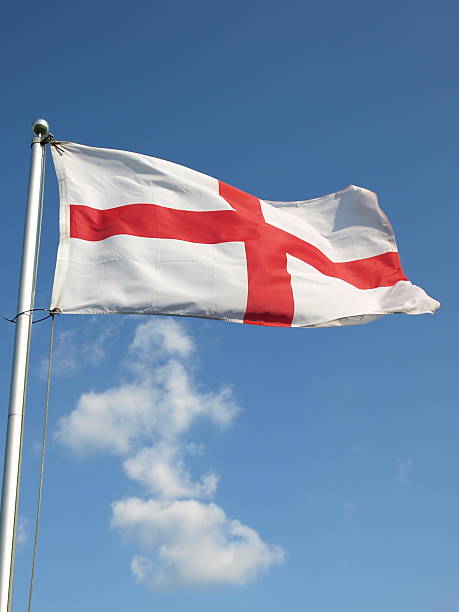 flagge von st. george - english flag st george flag st stock-fotos und bilder