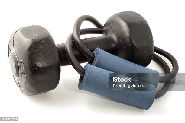 Foto de Equipamento De Exercício e mais fotos de stock de Academia de ginástica - Academia de ginástica, Agarrar, Borracha - Material