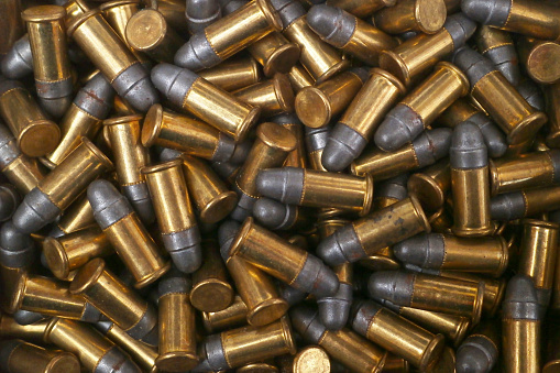 Stack of .22 Short, a variety of .22 caliber (5.6 mm) rimfire ammunition.