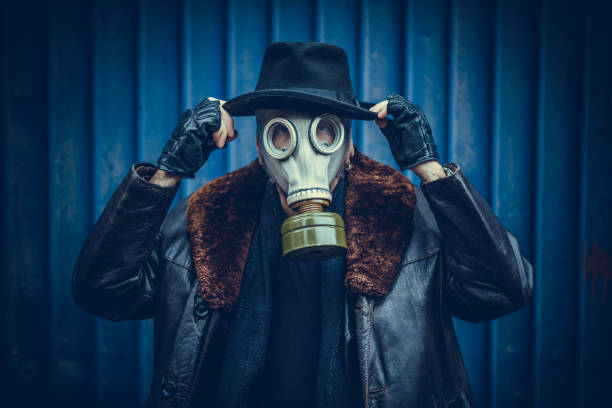 istock Portrait with gas mask 920478154