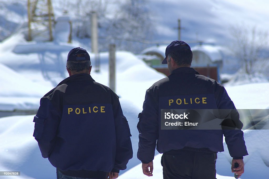 Police patrol in winter  Police Force Stock Photo