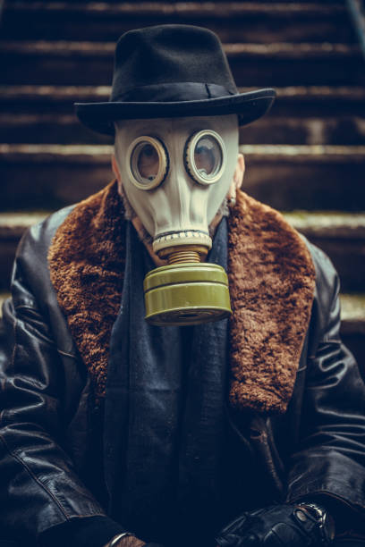 istock Portrait with gas mask 920478768