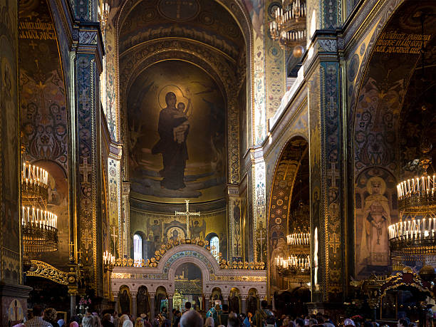 istock Praying in orthodox church 92047890