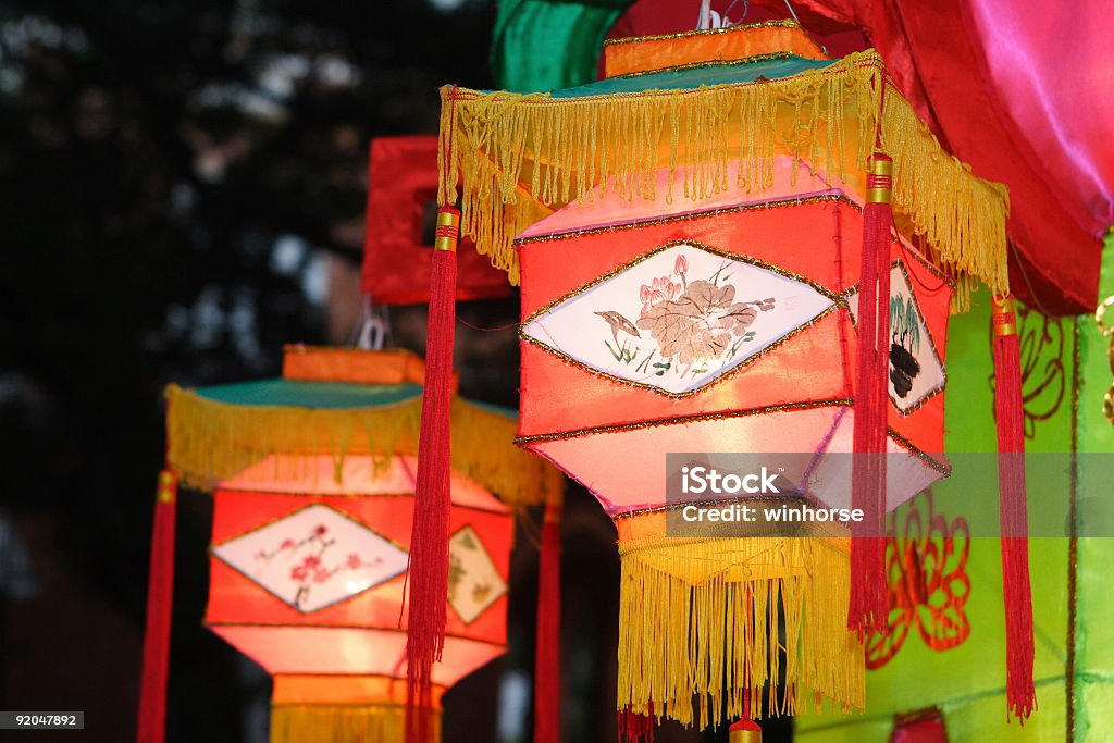 Splendida lanterna visualizzazione - Foto stock royalty-free di Mid-Autumn Festival