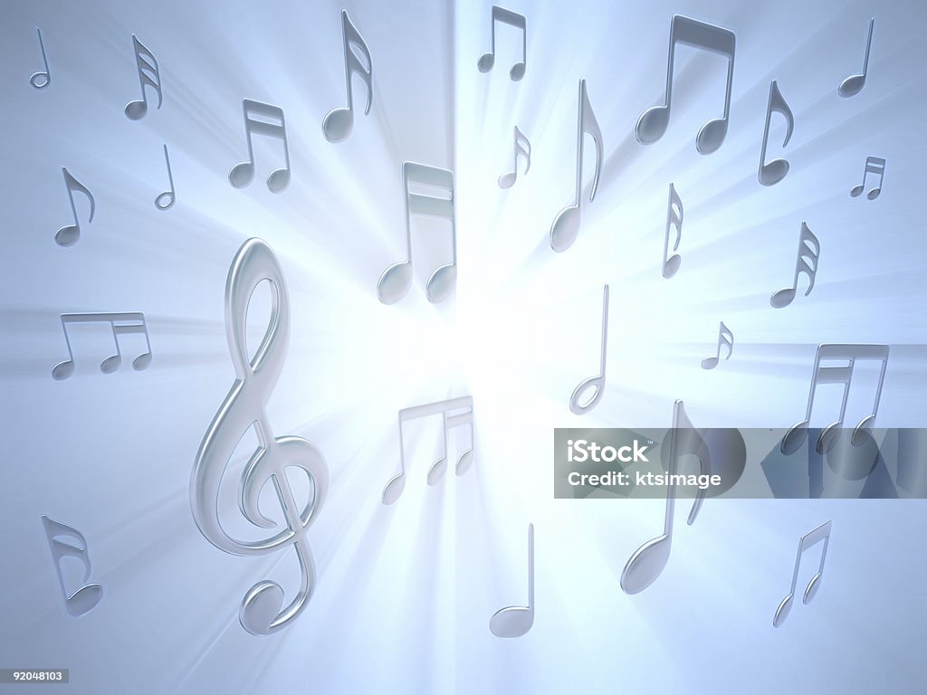 Nota musicale - Foto stock royalty-free di Chiave di violino