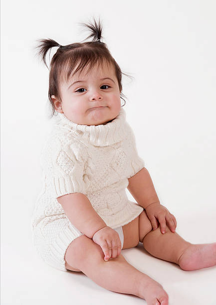 istock baby girl with funny expression 92048131