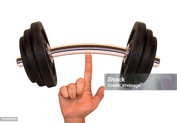 Finger Holding Up A Weight Representing Weight Lifting Stock Photo - Download Image Now