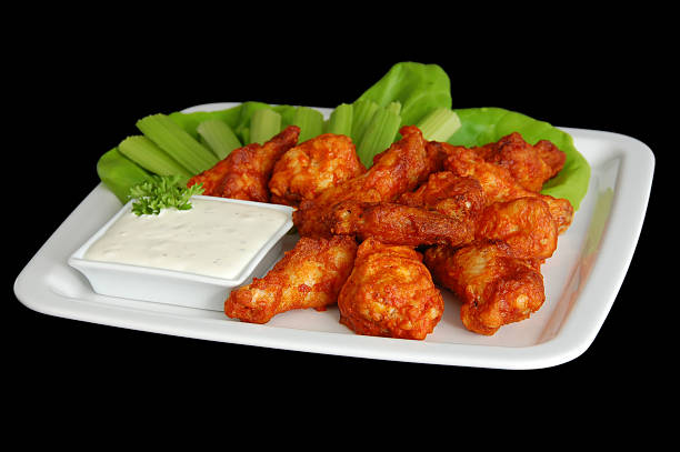 ostre skrzydełka buffalo - wing chicken spicy chicken wings chicken wing zdjęcia i obrazy z banku zdjęć