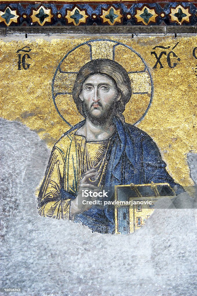 Mosaic of Jesus Christ  Bible Stock Photo