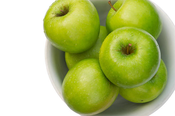 istock Close-up of Granny Smith Apple in white bowl 92048771