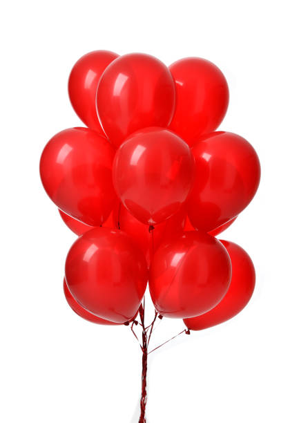 istock Bunch of big red balloons object for birthday party 920488698