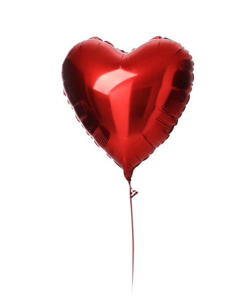 istock Single big  red heart balloon object for birthday isolated 920488876