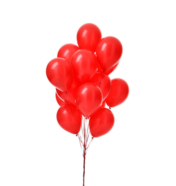 istock Bunch of big red balloons object for birthday party 920489014