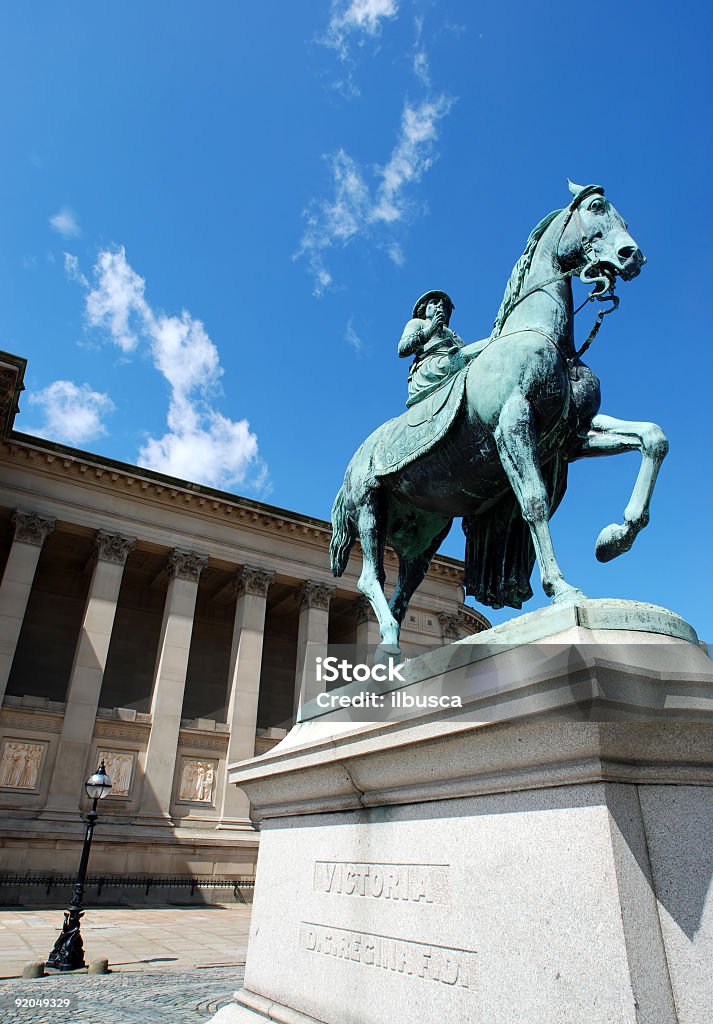 Queen Victoria statue in front of St.George's Hall Liverpool Queen Victoria statue in front of St.George's Hall in Liverpool Cultures Stock Photo