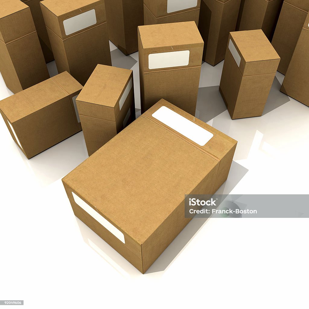 Cardboard box - Lizenzfrei Auslieferungslager Stock-Foto