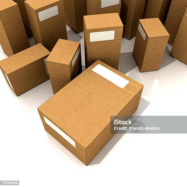 Cardboard Box Stockfoto und mehr Bilder von Auslieferungslager - Auslieferungslager, Ausrüstung und Geräte, Behälter