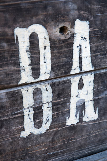 istock Old wooden walls with letters B and A 92049969