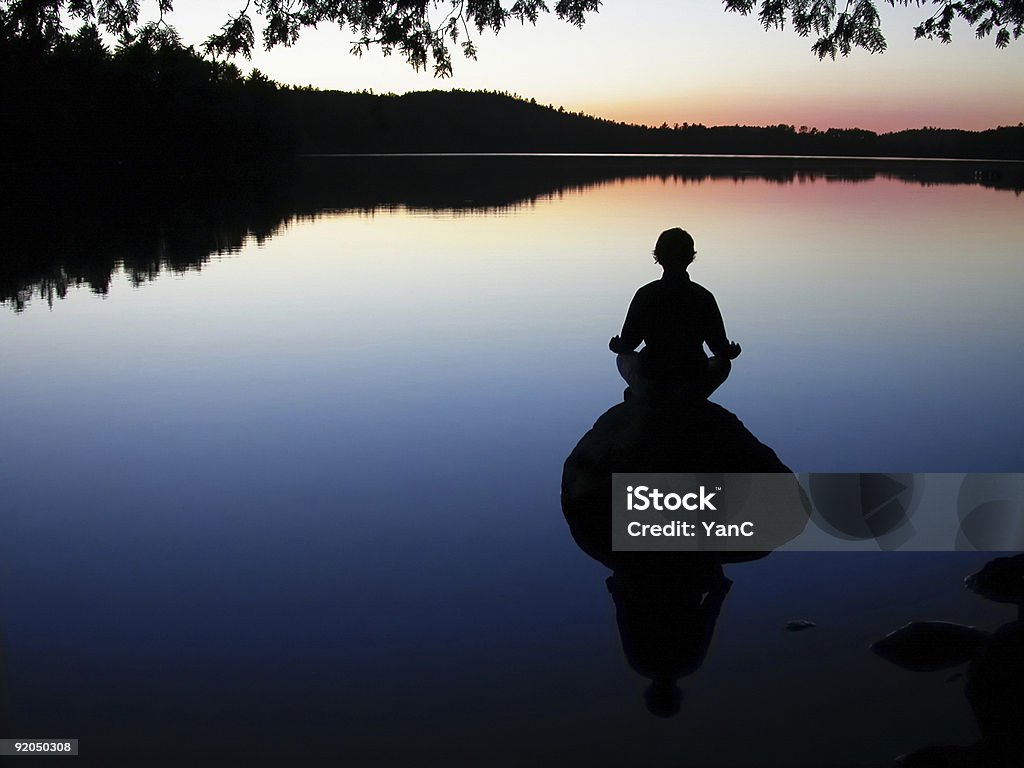 lake yoga  Activity Stock Photo