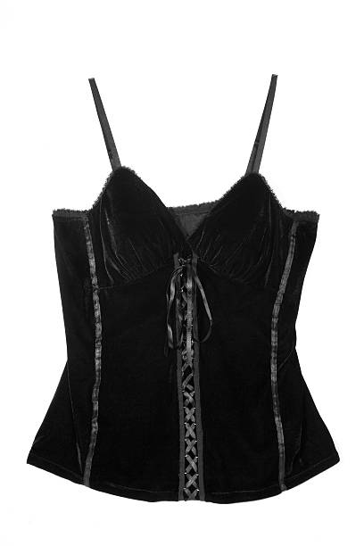 istock velvet lace up top 92050629