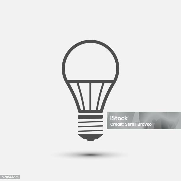 Vetores de Ícone De Lâmpada Led Ilustração Em Vetor e mais imagens de Luz de LED - Luz de LED, Ícone de Computador, Lâmpada