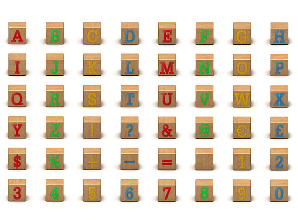 istock Child's alphabet building block set 92051342