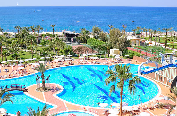 istock Hotel at Mediterranean Sea, Antalya, Turkey 92051395
