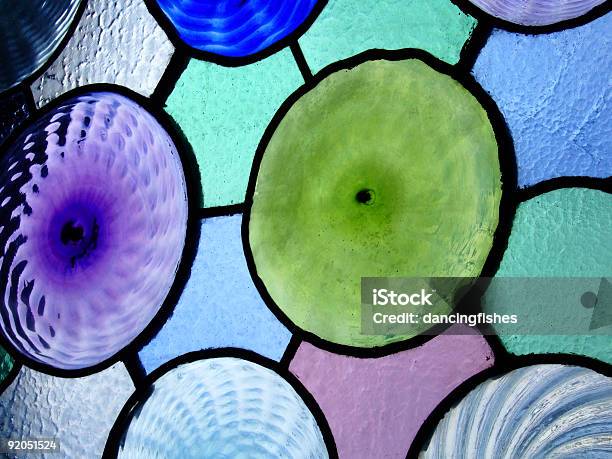 Stained Glass Geometric Circles Stock Photo - Download Image Now - Art Nouveau, Circle, Glass - Material