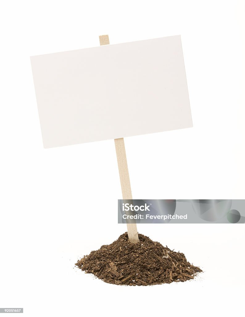 Vuoto cartello bianco in polvere Pile - Foto stock royalty-free di Asta - Oggetto creato dall'uomo