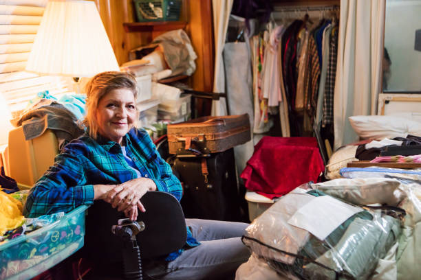 istock Senior woman at home, messy room 920516590