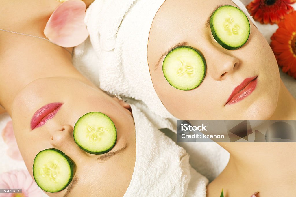 Cucumber beauty girls  Adult Stock Photo