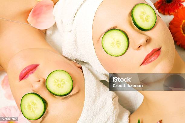 Cucumber Beauty Girls Stock Photo - Download Image Now - Adult, Adults Only, Alternative Therapy