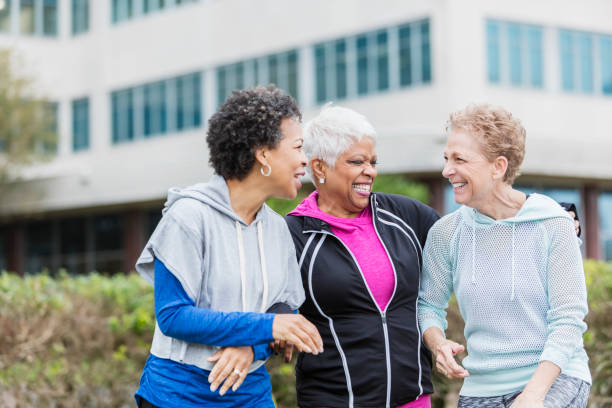 istock Three older multi-ethnic women hanging out together 920521894