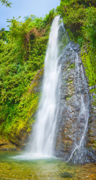 istock Beautiful Kaeng Nyui Waterfalls. Laos landscape. Vertical panorama 920521962