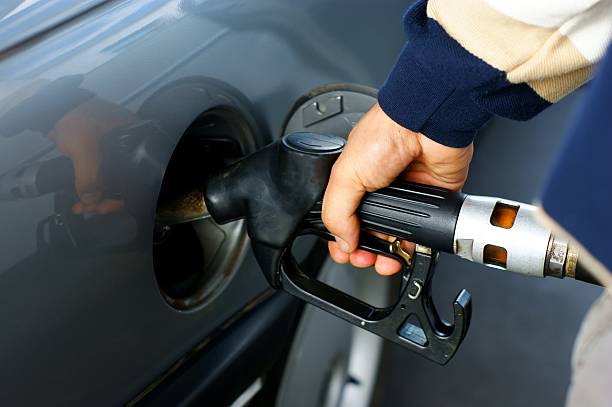 заполните бензина - gas fuel pump labeling fuel and power generation стоковые фото и изображения