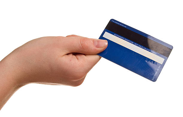 istock Credit card in a female hand 92053368