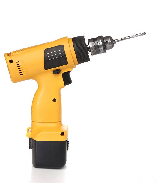 istock Isolated image of yellow cordless drill machine 92053962