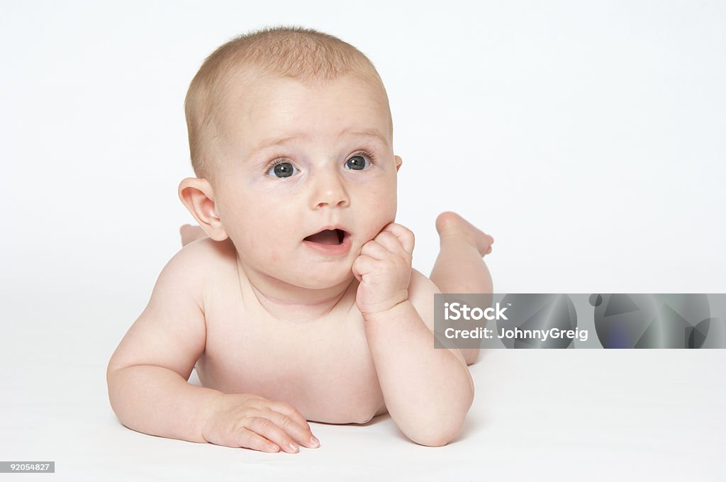 Attentive young baby  0-11 Months Stock Photo